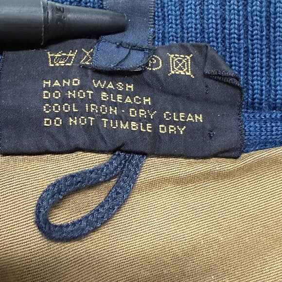 Paul & Shark Sweater Mens XL Italian Wool Blue Gray Striped Crewneck Pullover - Picture 8 of 9